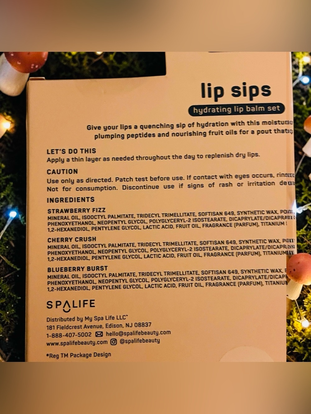 Spalife Lip Sips Hydrating Lip Balm Set - Strawberry, Cherry, Blueberry - Picture 7 of 7